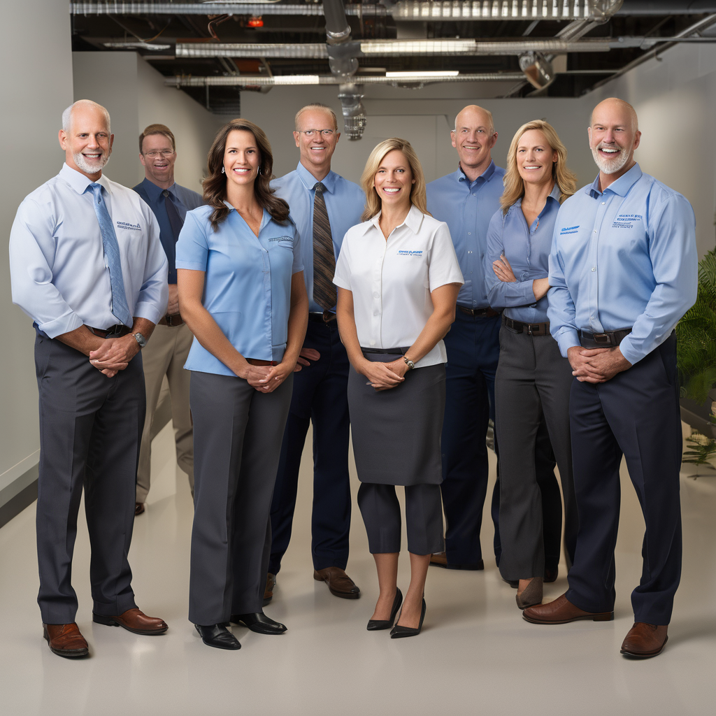 Property management professionals team in office environment