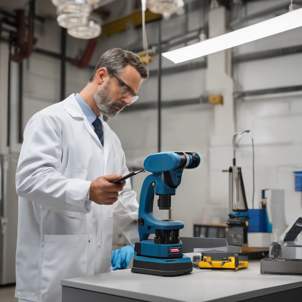 Quality mold inspection service environment with professional equipment